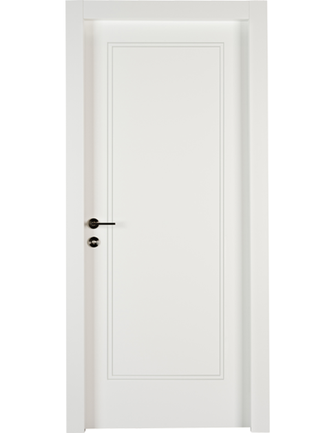 דלת פנים סדרת TOP - חירוץ דגם ONE PANEL, שמנת איזבלה